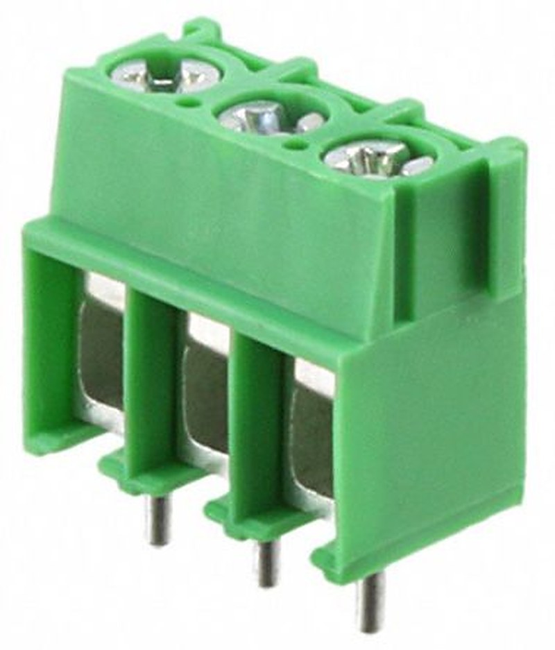 Phoenix Contact PT 2.5/3-5.0-V Series Right Angle PCB Terminal Block, 3 Contact(s), 5 mm Pitch, 1 Row