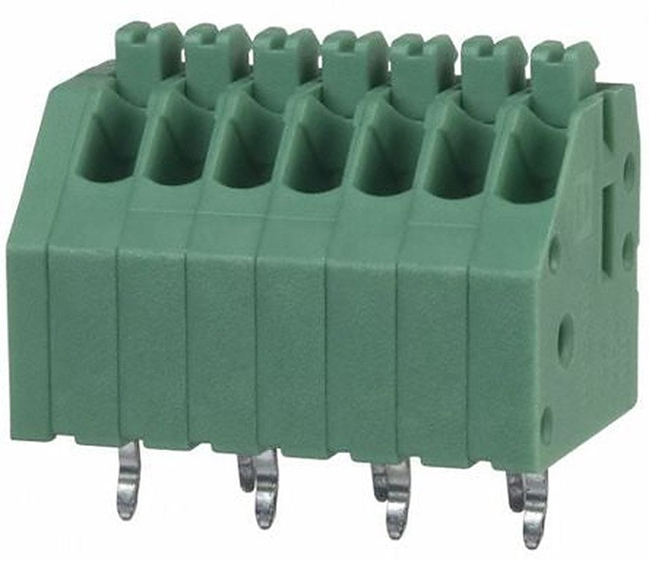 Phoenix Contact PTSA 0.5/7-2.5-Z Series 45° PCB Terminal Block, 7 Contact(s), 2.5 mm Pitch, 1 Row