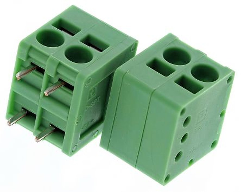 Phoenix Contact SPT 2.5/2-H-5.0 Series PCB Terminal Block, 2-Contact, 5 mm Pitch, 1 Row, 1990973