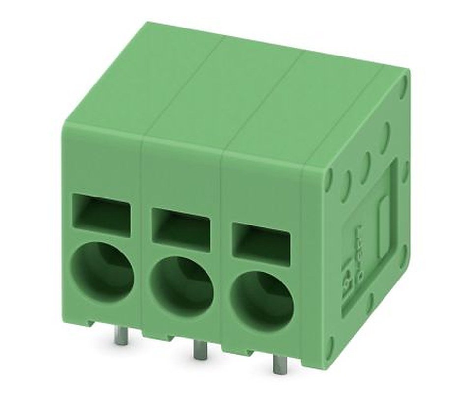 Phoenix Contact SPT 2.5/3-H-5.0 Series PCB Terminal Block, 3-Contact, 5 mm Pitch, 1 Row, 1990986