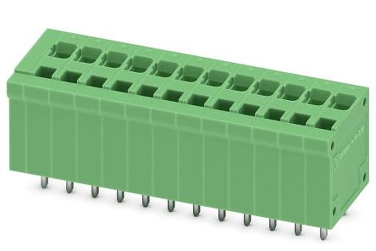 Phoenix Contact ZFKDSA 1-V-3.81- 12 Series Right Angle PCB Terminal Block, 12 Contact(s), 3.81 mm Pitch