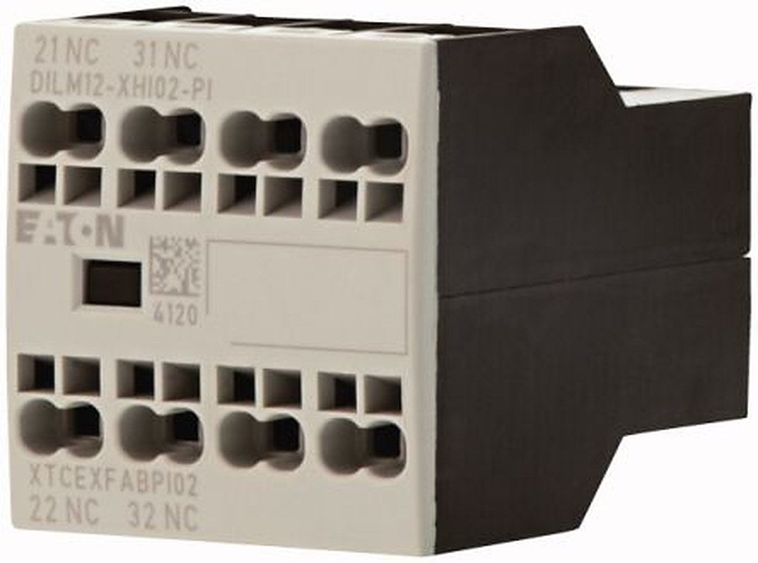 Eaton Auxiliary Contact, 2 Contact, 2 NC, DILM, Front Fixing, 16 A, 199457 DILM12-XHI02-PI
