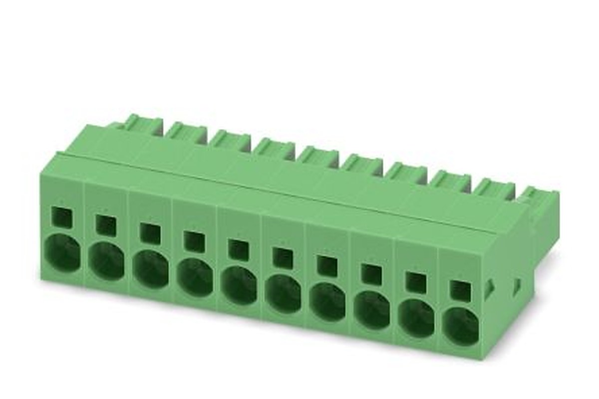 Phoenix Contact SPC 5/10-ST-7.62 Series Pluggable Terminal Block, 10-Contact, 7.62 mm Pitch, 1 Row, 1996090