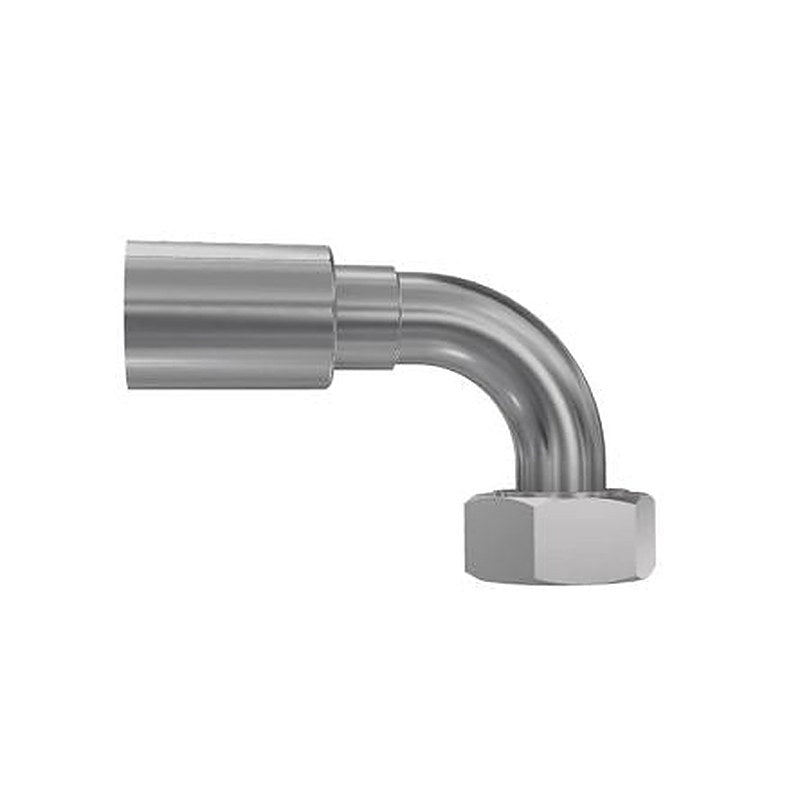 Parker, 1CF48-22-10 Stainless Steel Steel Hydraulic Fitting, Female Metric, 90 °