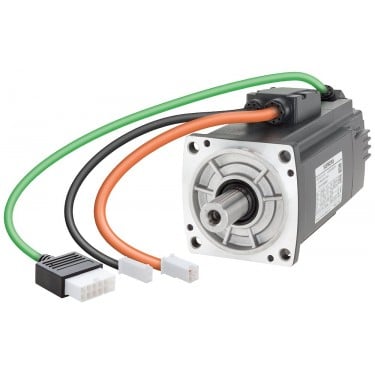 SIMOTICS S-1FL6 Operating voltage 230 V 3AC Pn=0.75 kW; Nn=3000 rpm M0=2.39 Nm; MN=2.39 Nm Shaft height 40 mm Incremental encoder TTL 2500 incr./rev. plain shaft Tolerance N with holding brake Degree of protection IP65 with sealing ring compatible with the converters SINAMICS V90