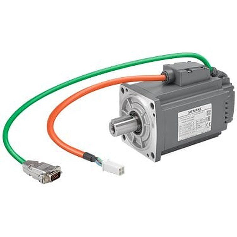 SIMOTICS S-1FL6 Operating voltage 230 V 3 AC PN=1 kW; NN=3000 rpm M0=3.18 Nm; MN=3.18 Nm Shaft height 40 mm Encoder absolute 20-bit (12-bit multi-turn) with feather key Tolerance N without holding brake Degree of protection IP65 with sealing ring compatible with the converters SINAMICS V90