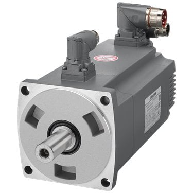 SIMOTICS S-1FL6 Operating voltage 230 V 3AC PN=1.5 kW; NN=3000 rpm M0=4.78 Nm; MN=4.78 Nm shaft he 50 mm with angle plug encoder absolute single-turn 21-bit wit feather key, Tolerance N with holding brake, Degree of protec sealing ring compatible with th converters SINAMICS V90