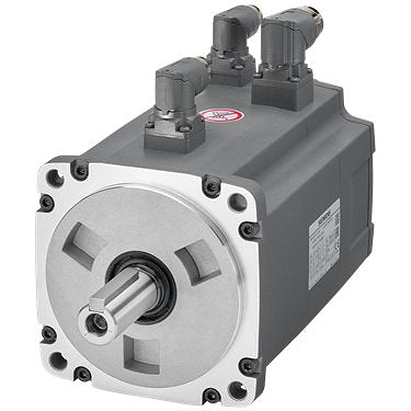 SIMOTICS S-1FL6-1FL6 Operating voltage 3AC 400 V Pn=2 kW; Nn=2000 rpm M0=15 Nm; MN=9.55 Nm Shaft height 65 mm, with angle plug; absolute encoder 20-bits (12-bit multi-turn) with feather key, tolerance N with holding brake Degree of protection IP65 with sealing ring compatible with the converters SINAMICS V70 & V90