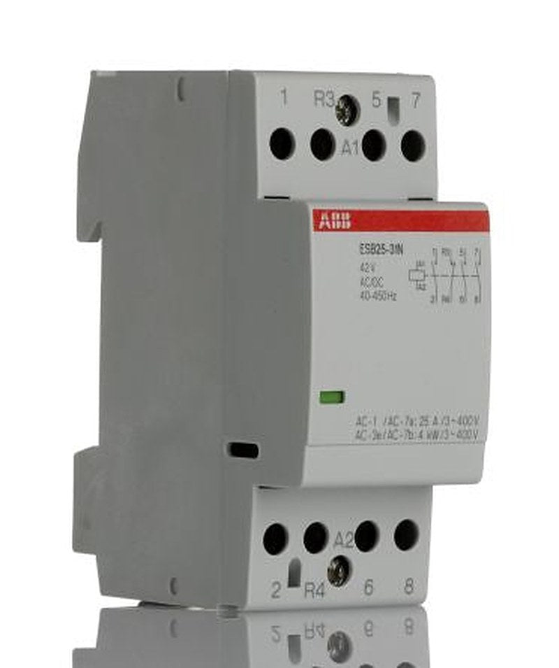 ABB ESB25 Contactor, 42V Coil, 4-Pole, 25 A, 17.3 kW 42V, 3 NO/1 NC, 400V ac