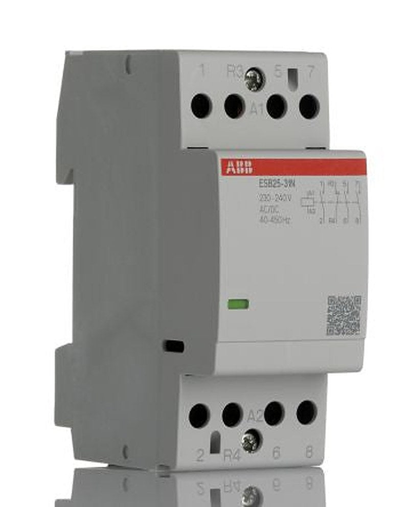 ABB ESB25 Contactor, 230V, 240 V Coil, 4-Pole, 25 A, 17.3 kW 240V, 3 NO/1 NC, 400V ac