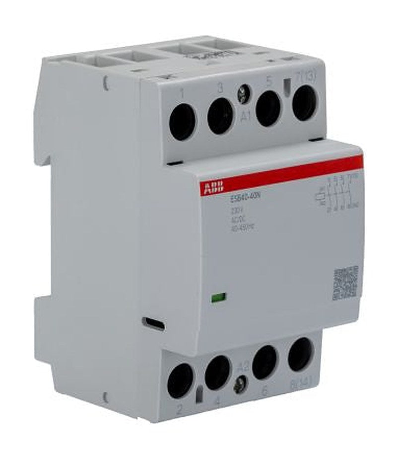 ABB ESB40 Contactor, 230V ac Coil, 4-Pole, 40 A, 2.77 kW 230V ac, 4 NO, 400V