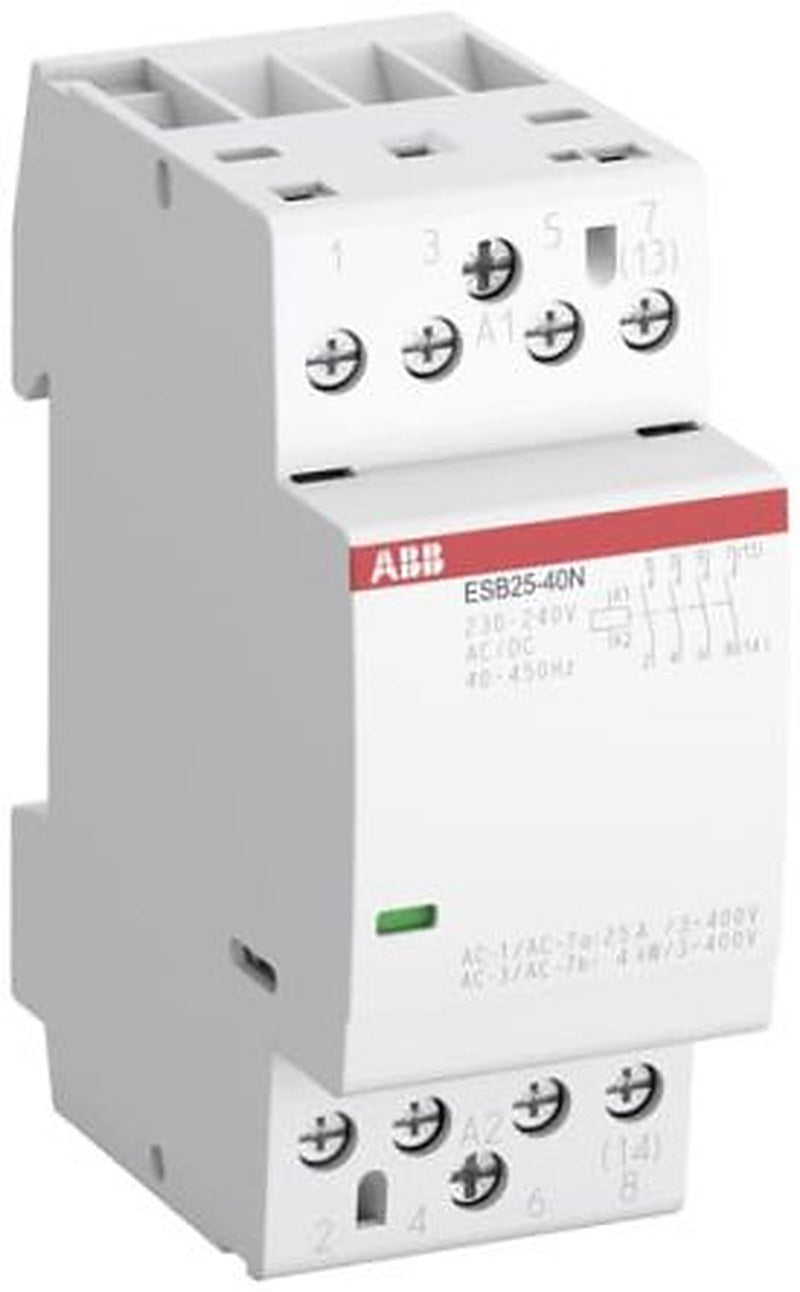 ABB EN40 Contactor, 230V ac/dc Coil, 2-Pole, 40 A, 9.2 kW 230V ac/dc, 3 NO, 400V