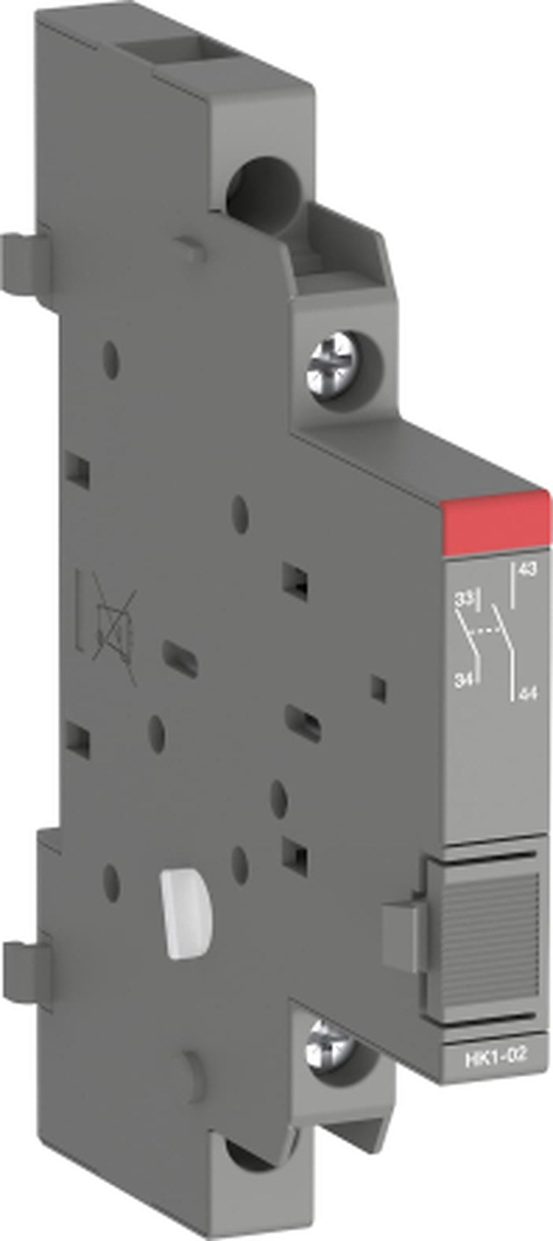 ABB Auxiliary Contact, 2 Contact, 2 NC, HK1, Side, 16 A, 220 V dc, 400V ac, 1SAM201902R1003 HK1-02