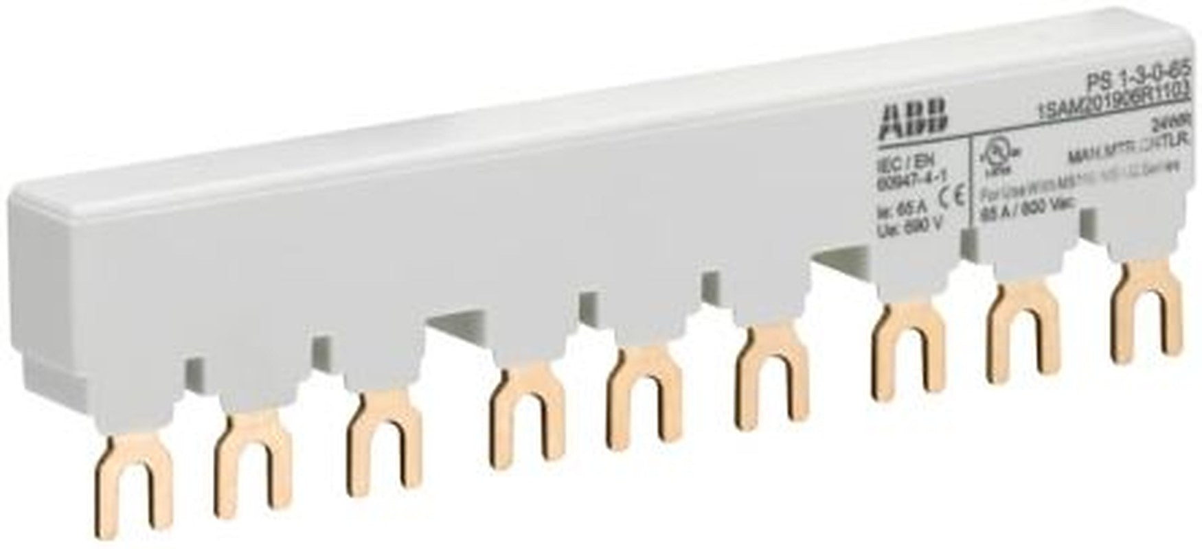 ABB PS1 PS1 3 Phase Busbar, 690 V ac, 17.5 mm Pitch