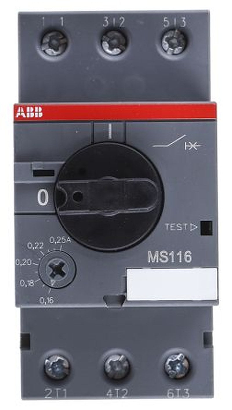 ABB 250mA MS116 Motor Protection Circuit Breaker, 690V, -25 °C, 70 °C