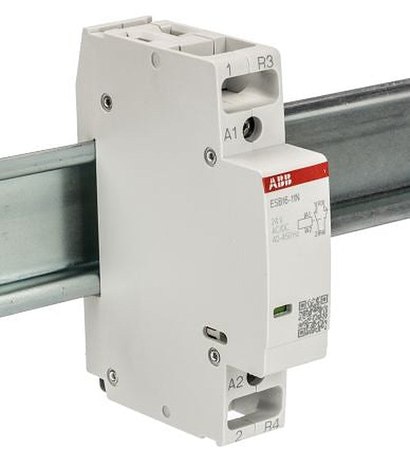 ABB ESB16 Contactor, 24V Coil, 2-Pole, 16 A, 3.7 kW 24V, 1 NO/1 NC, 250V