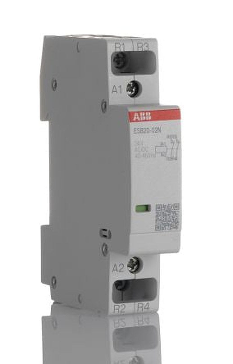 ABB ESB20 Contactor, 24V Coil, 2-Pole, 20 A, 1.3 kW 24V, 2 NC, 250V