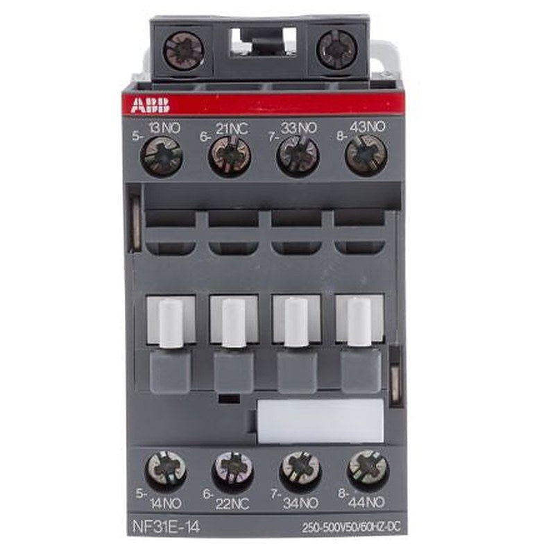 ABB NF Contactor, 250V ac/dc, 500 V ac/dc Coil, 4-Pole, 6 A, 144 W 230V, 3 NO/1 NC, 690V ac