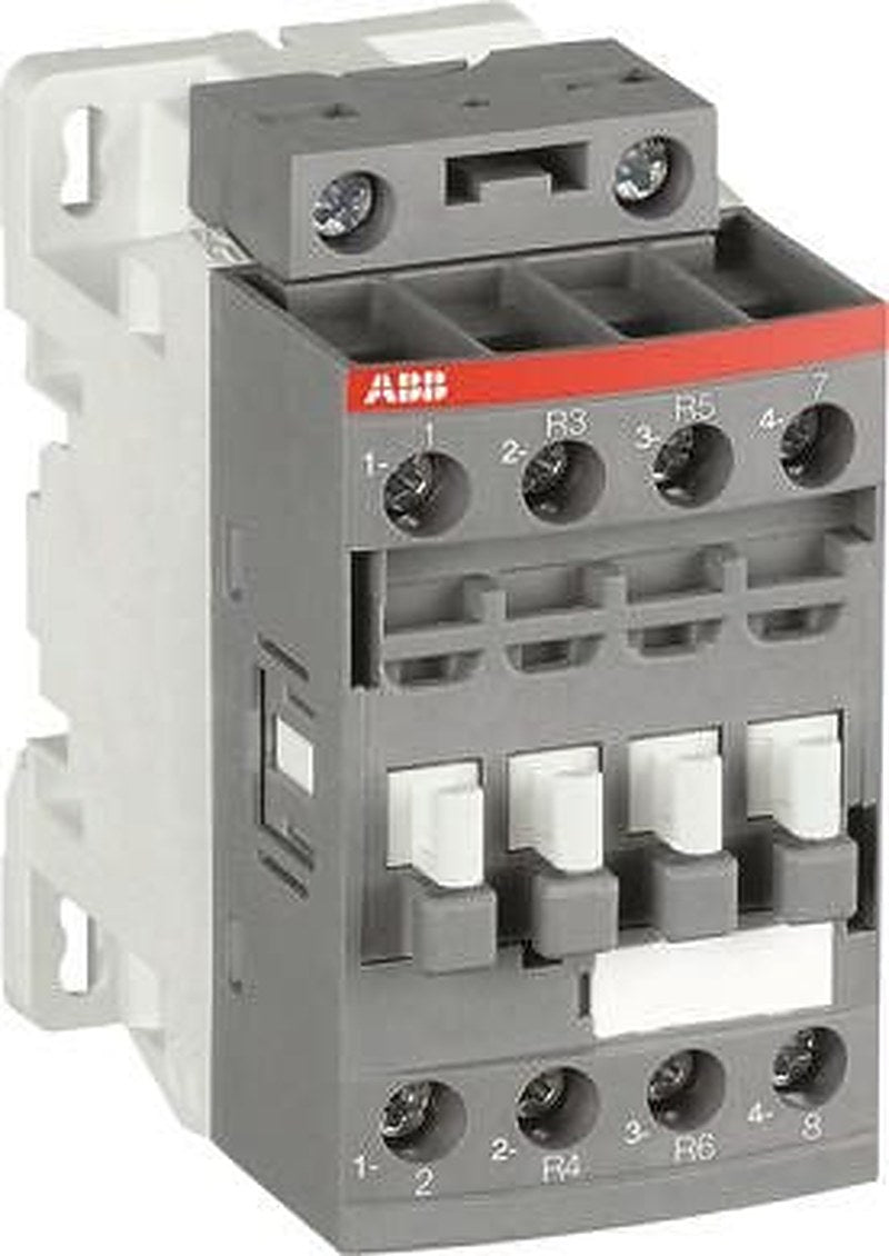 ABB AF09 Contactor, 24V ac/dc Coil, 4-Pole, 25 A, 4 kW 60V, 2 NO/2 NC, 690V ac