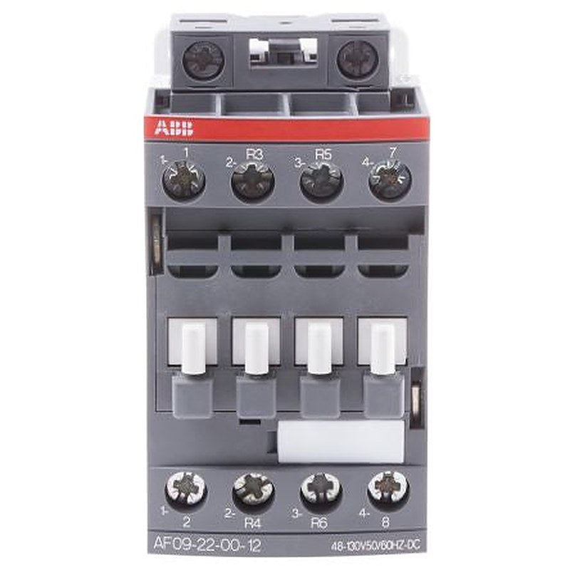 ABB AF09 Contactor, 110V ac/dc Coil, 4-Pole, 25 A, 4 kW 48V, 2 NO/2 NC, 690V ac