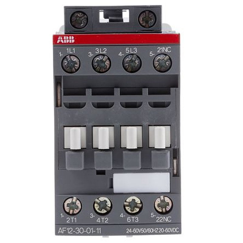 ABB AF12 Contactor, 24V ac/dc Coil, 3-Pole, 28 A, 5.5 kW 60V, 3 NO, 690V ac