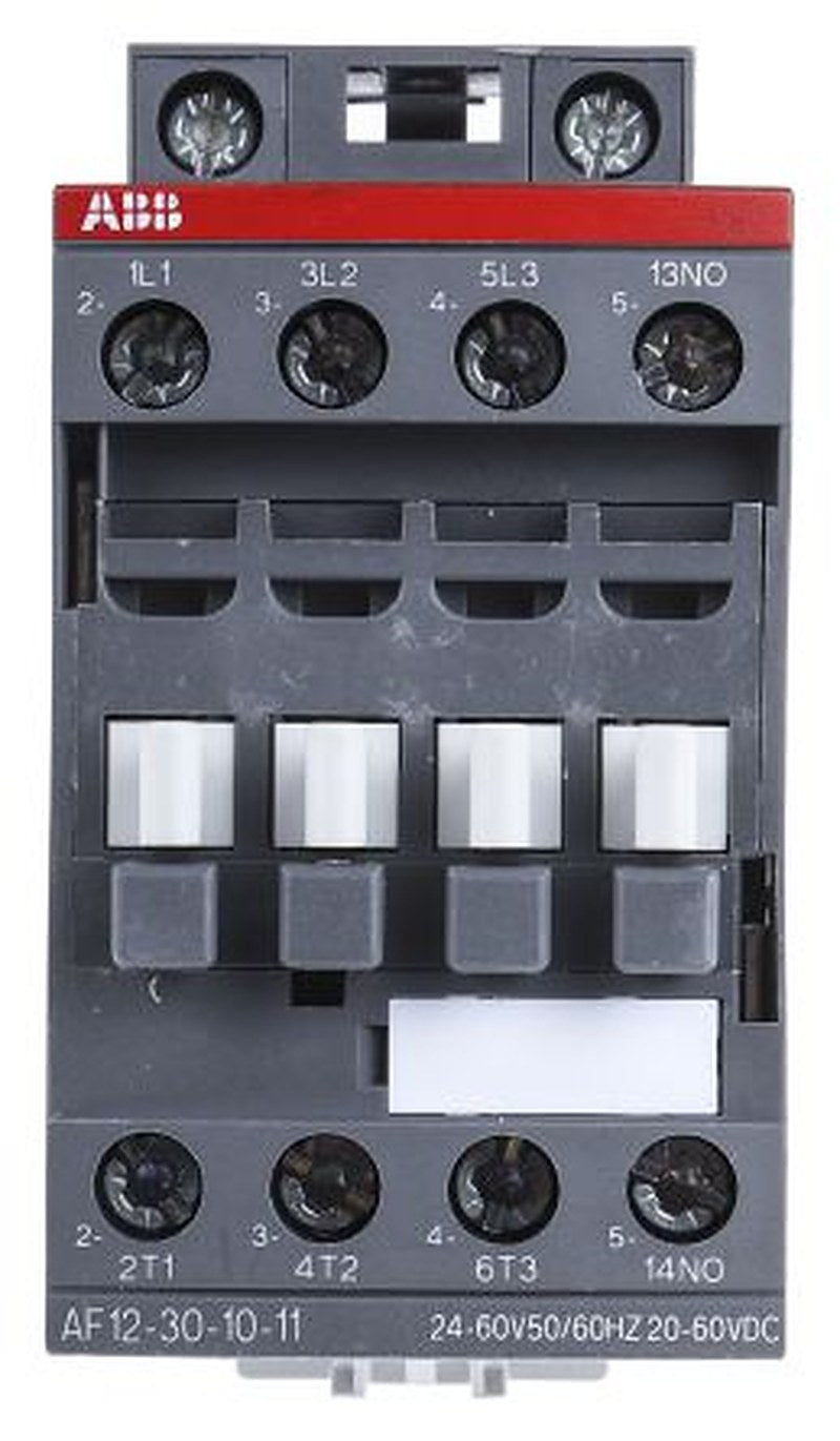 ABB AF12 Contactor, 24V ac/dc Coil, 3-Pole, 28 A, 5.5 kW 60V, 3 NO, 690V ac