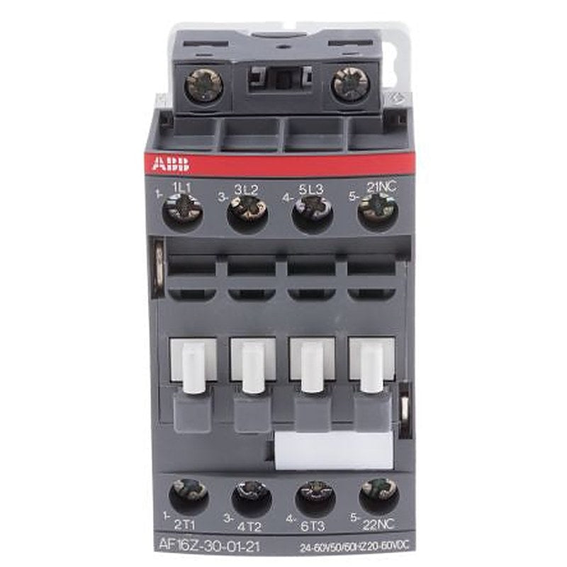 ABB AF16Z Contactor, 60V dc Coil, 3-Pole, 30 A, 7.5 kW 60V dc, 3 NO, 690V ac