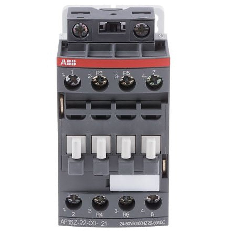 ABB AF16Z Contactor, 60V dc Coil, 4-Pole, 30 A, 7.5 kW 60V dc, 2 NO/2 NC, 690V ac