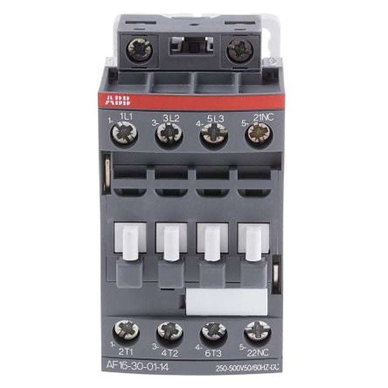 ABB AF16 Contactor, 250V ac/dc, 500 V ac/dc Coil, 3-Pole, 10.5 A, 7.5 kW 500V ac/dc, 3 NO, 690V ac