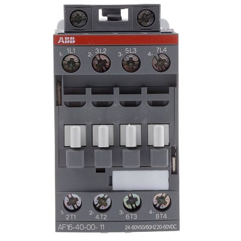 ABB AF16 Contactor, 24V ac/dc Coil, 4-Pole, 30 A, 7.5 kW 60V, 4 NO, 690V ac