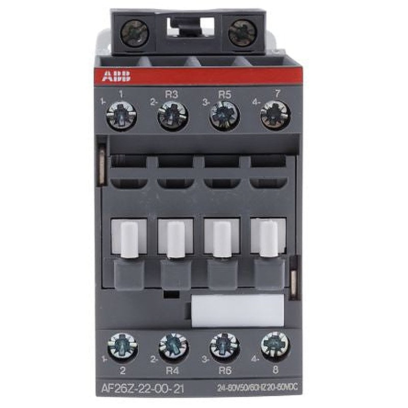 ABB AF26Z Contactor, 24V ac/dc Coil, 4-Pole, 45 A, 11 kW 60V, 2 NO/2 NC, 690V ac