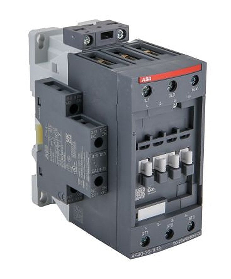 ABB AF Contactor, 100V ac, 250 V ac Coil, 3-Pole, 70 A, 185 kW 250V ac, 4 NO/1 NC