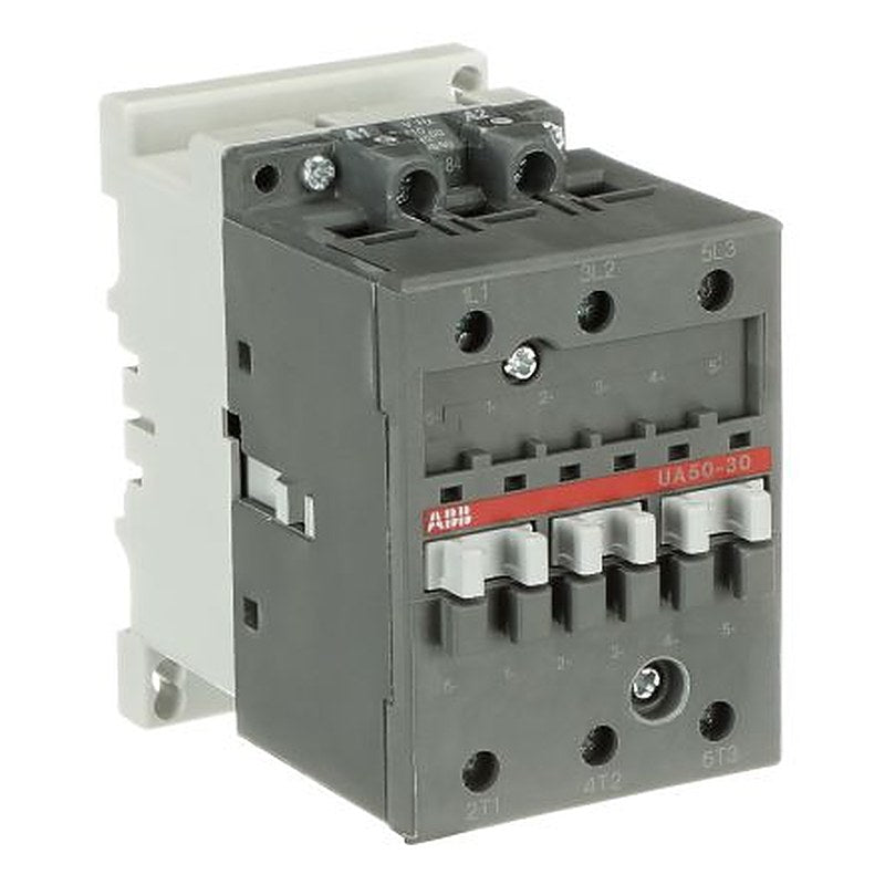 ABB UA50-30-00 Contactor, 110V Coil, 3-Pole, 1.3 kA 110V dc, 120 V dc, 3 NO, 690V