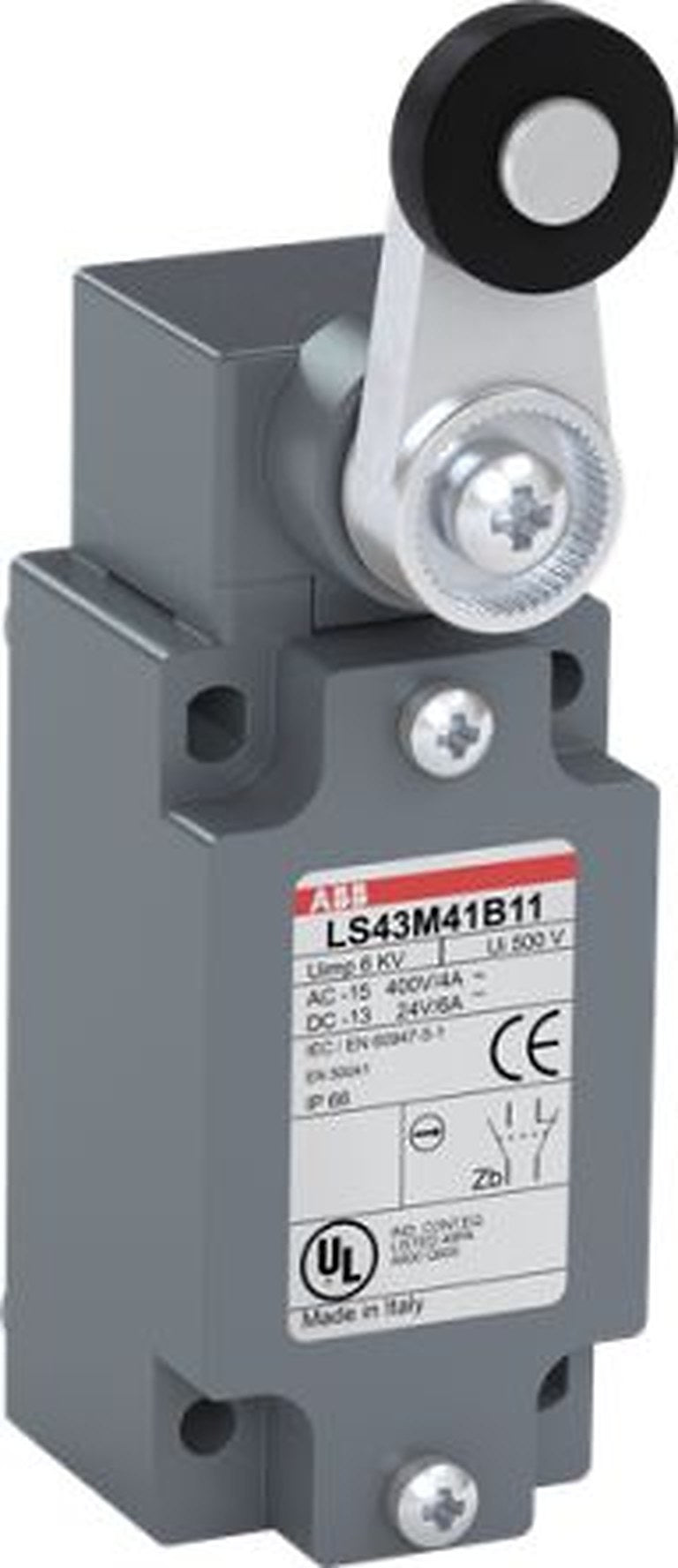 ABB Roller Limit Switch, 1 NO/1 NC, IP66, Zinc Alloy Housing, 600V