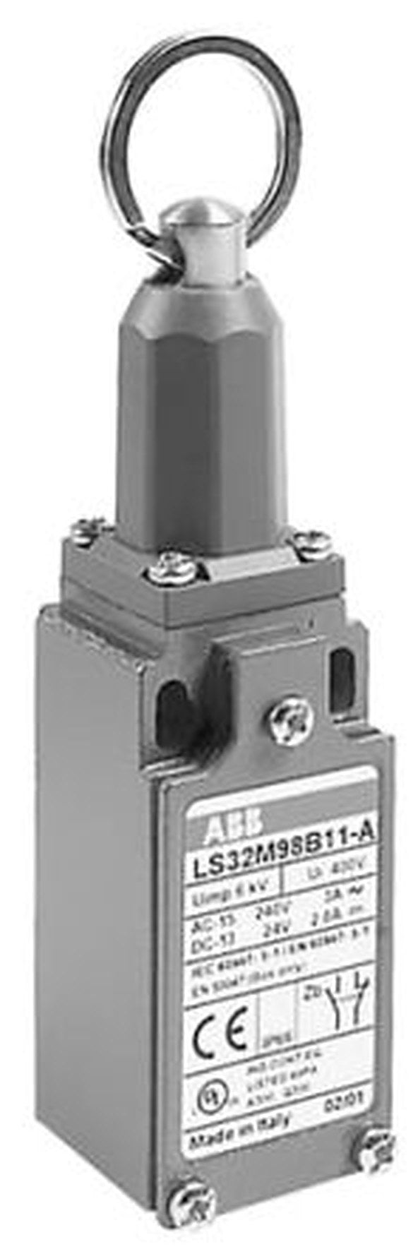 ABB LS33M98B11-A Series Roller Lever Limit Switch, 1 NO/1 NC, IP66, Zinc Alloy Housing, 230V ac, 10A