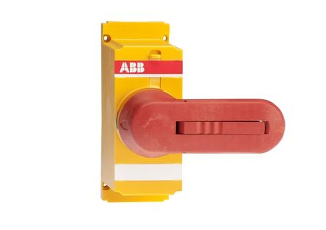 ABB Red, Yellow Rotary Handle, 100 mm, OSVY Series