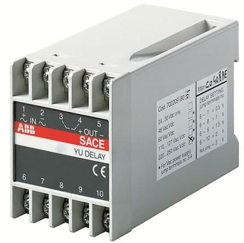 ABB UVD 24 Electronic Time Delay for use with T7, X1, E6, E2, E3, E4.2, E4, E1, E6.2, XT7-XT7M, E2.2, T8, E1.2