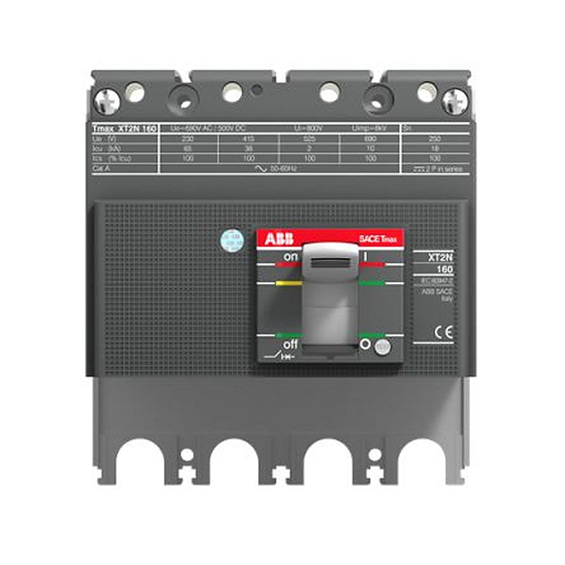 ABB, XT2L, 1SDA06 Molded Case Circuit Breaker 4-Pole 160A, Breaking Capacity 150 kA, Fixed