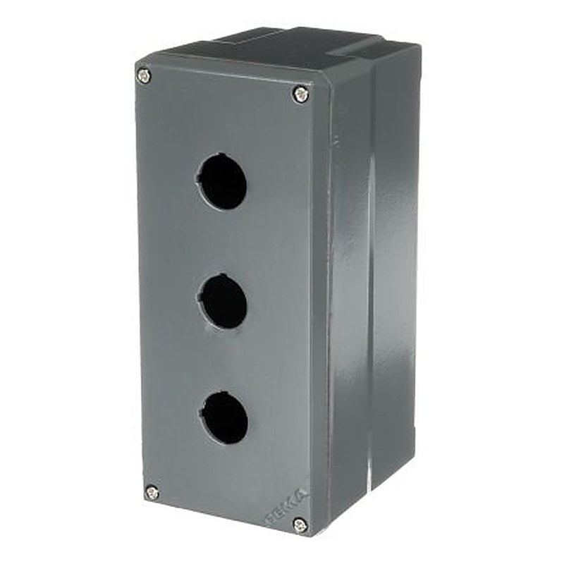 ABB Grey Aluminium Modular Metal Push Button Enclosure - 3 Hole