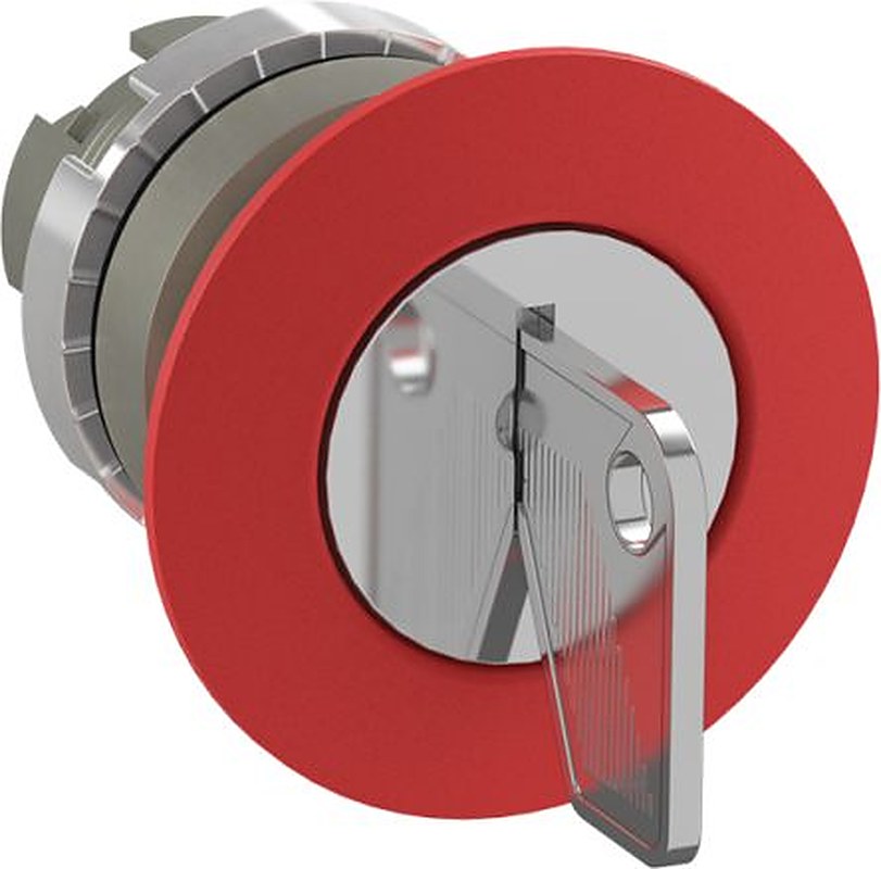 ABB 1SFA1 Series Red Key Release Push Button Switch, 40 mm Cutout, IP66