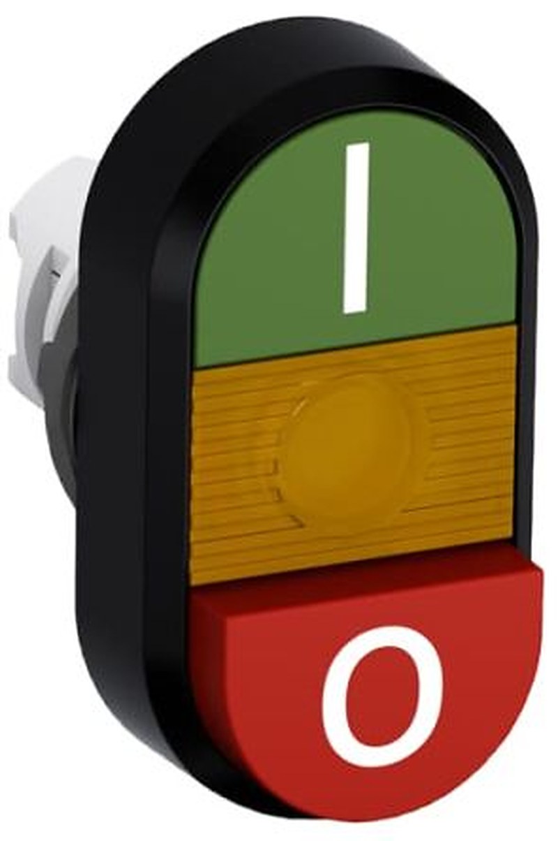 ABB MPD13 Series Green, Red Momentary Push Button Head, 22.5 mm Cutout