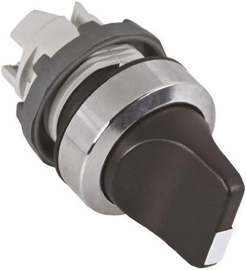 ABB Modular Series 3 Position Selector Switch Head, 22 mm Cutout, Black Handle, IP69K, IP66, IP67, IP20