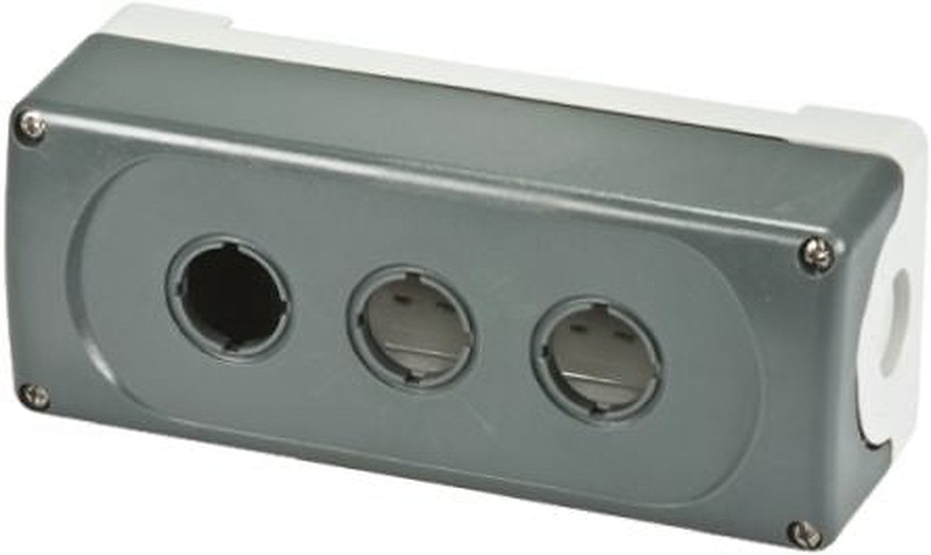 ABB Grey Plastic ABB Modular Push Button Enclosure - 3 Hole 22 mm Diameter
