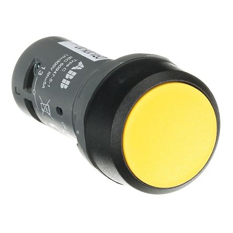 ABB Compact Series Push Button Switch, Momentary, Panel, 22 mm Cutout, SPST, IP20, IP66, IP67, IP69K, 125 V