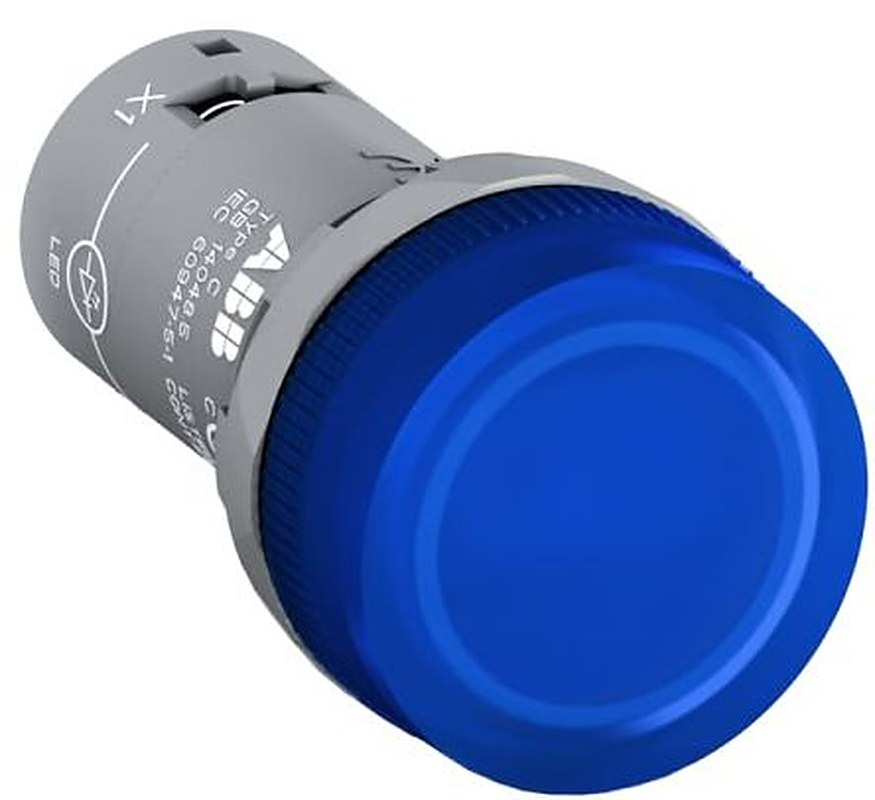 ABB, CL, Panel Mount Blue LED Pilot Light, 22.5 mm Cutout, IP66, Round, 230V