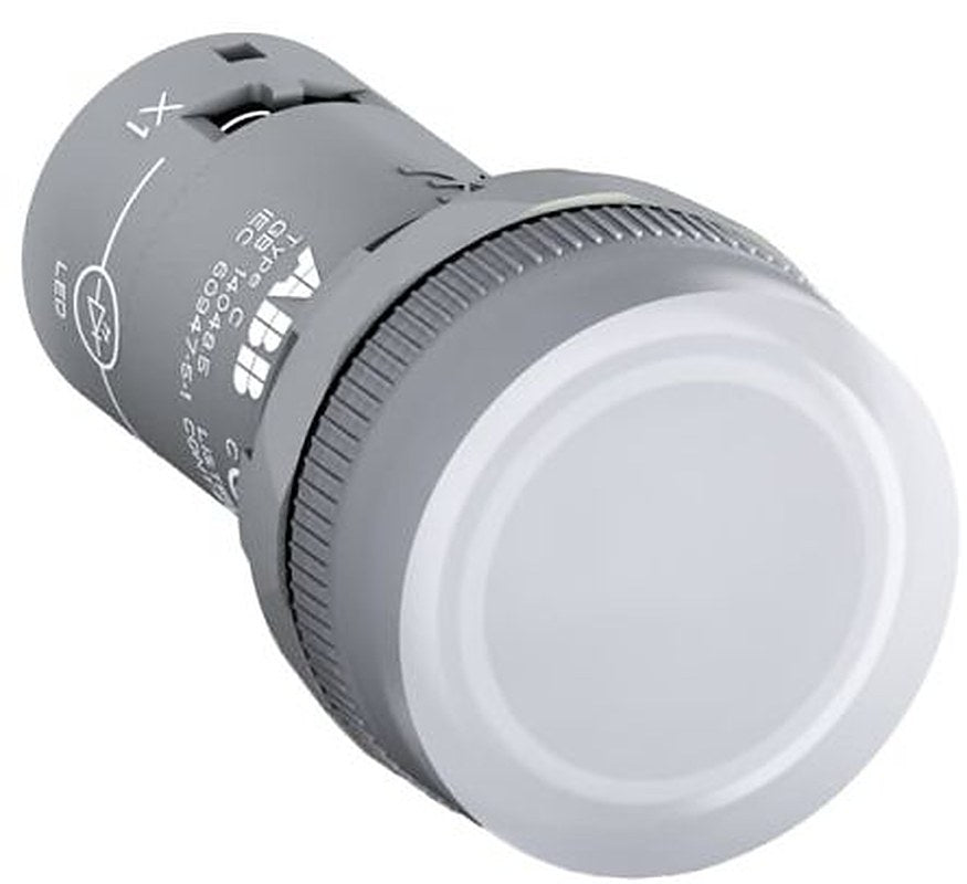 ABB, 1SFA61 Clear LED Pilot Light, IP66, IP67, IP69K, Round, 12V