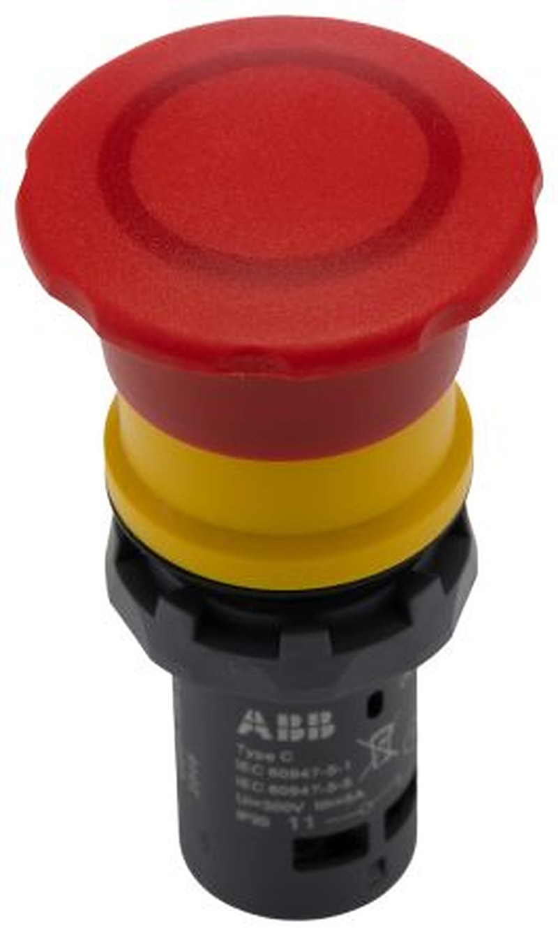 ABB Compact Series Pull Release Emergency Stop Push Button, Panel Mount, 2 NC, IP20, IP69K, IP66, IP67