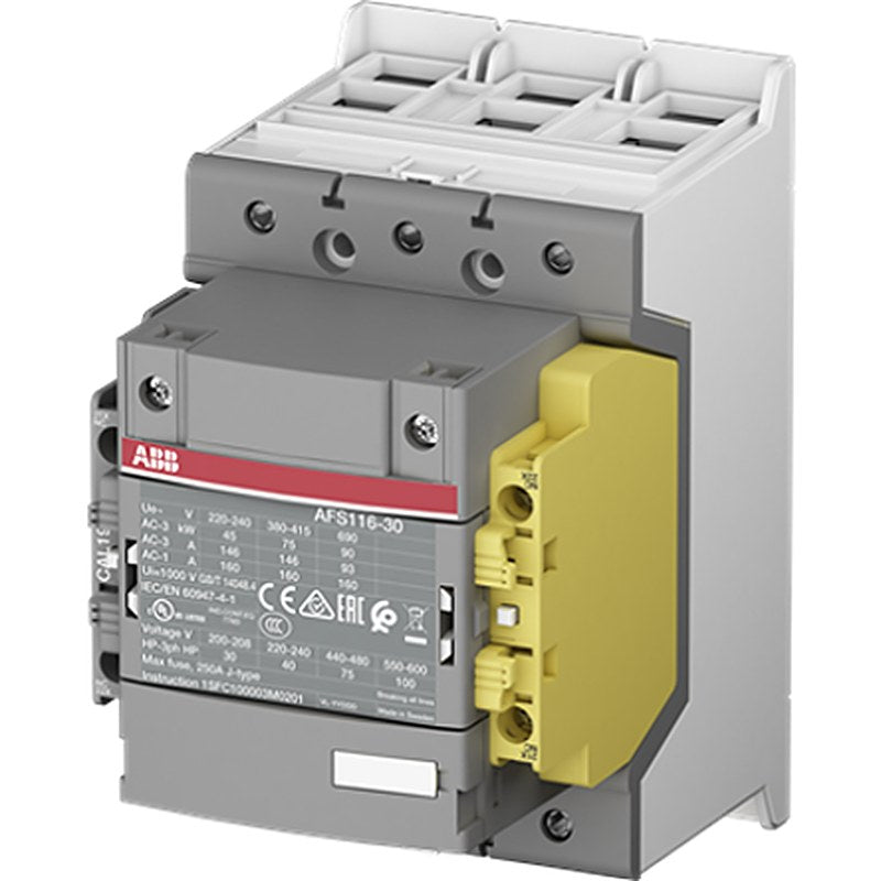 ABB 1SF Block Contactor, 250V ac/dc, 500 V ac/dc Coil, 3-Pole, 55 kW, 3 NO/0 NC