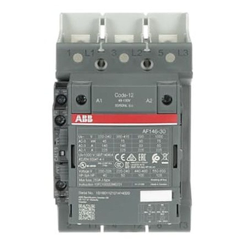 ABB 1SF Block Contactor, 130V ac/dc, 48 V ac/dc Coil, 3-Pole, 75 kW, 3 NO/0 NC