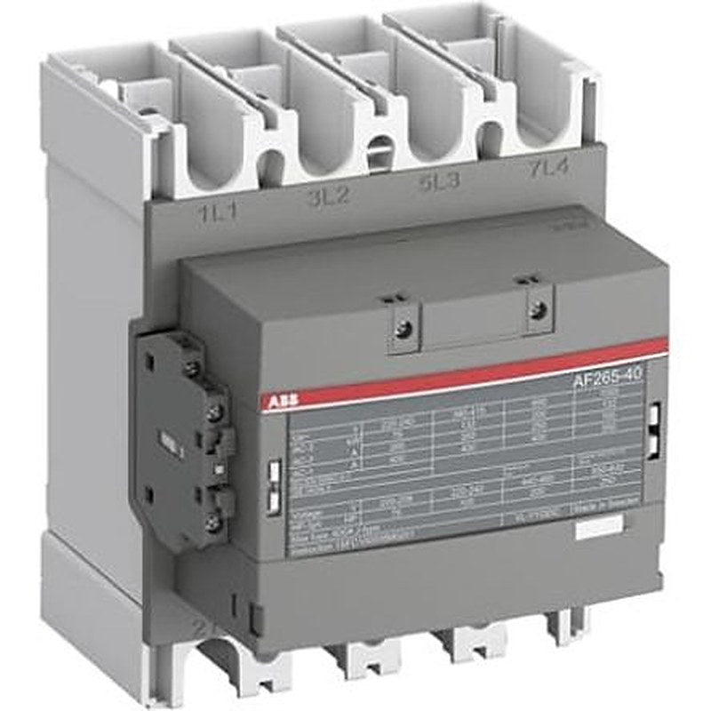 ABB 1SF Block Contactor, 20V ac/dc, 60 V ac/dc Coil, 4-Pole, 132 kW, 4 NO